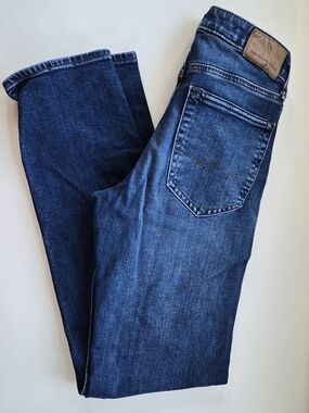 American Eagle Outfitters Blue Denim AirFlex+ Jeans - Slim Straight